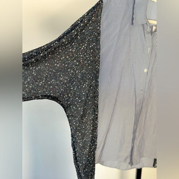 Zara button down blouse, stripe and floral print! New with tags! XS and XL - Picture 4 of 8